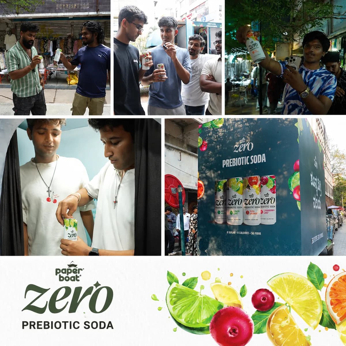 Paper Boat Zero Prebiotic Soda Can Branding