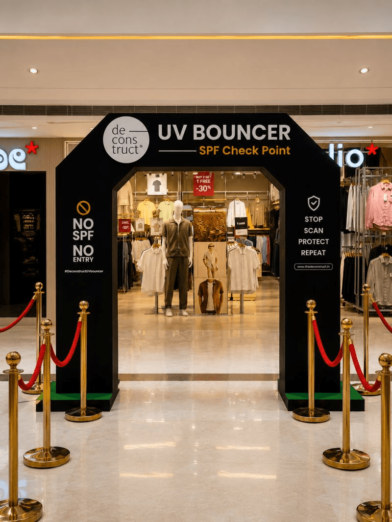 Deconstruct — How CupShup's UV Bouncer SPF Checkpoint Drove 46,000+ Touchpoints for Deconstruct Matte Sunscreen in Bangalore