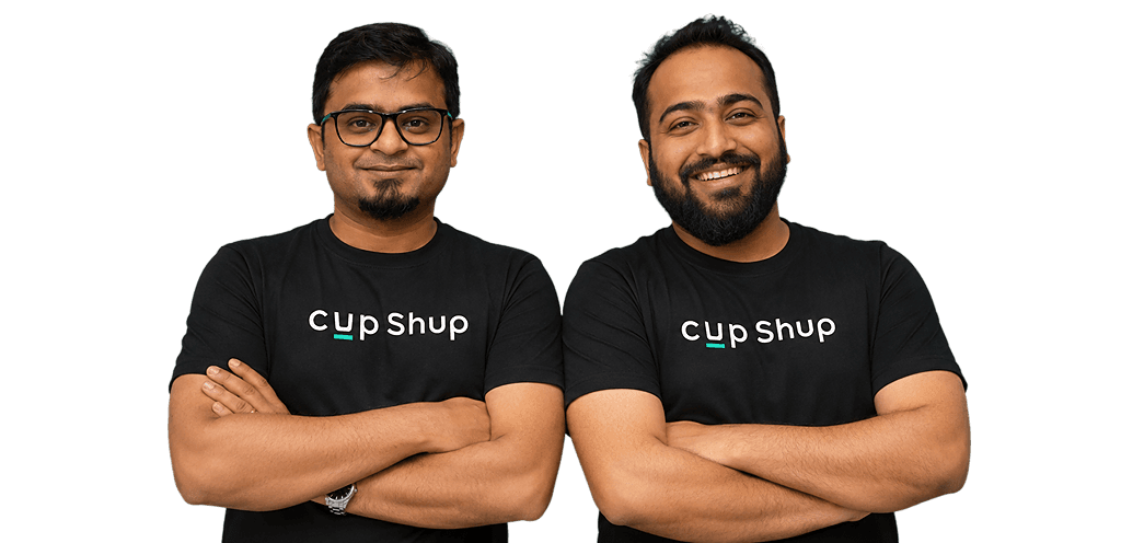 Sidharth Singh and Sourav Kumar, Co-Founders of CupShup