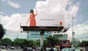 Faber Castell's billboard ambient ad in India